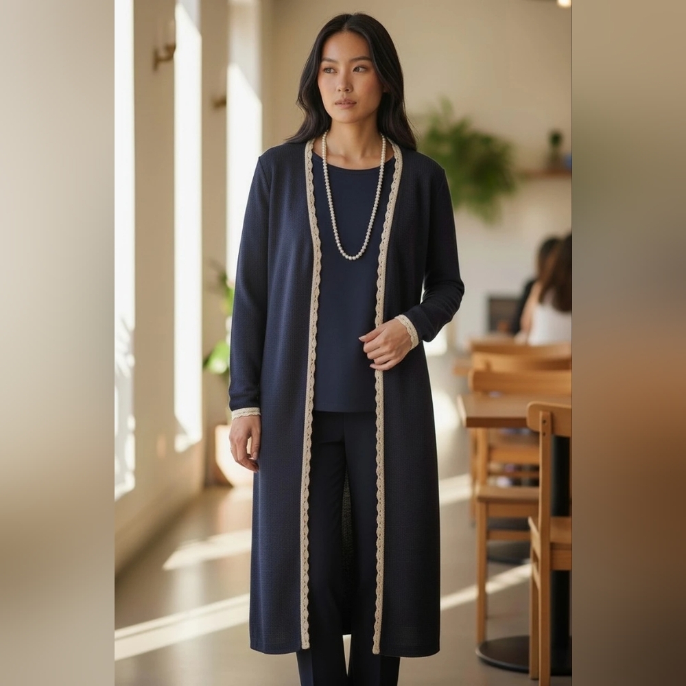 St. John Collection Vintage Evening Jacket - Navy Blue - Picture 4 of 6